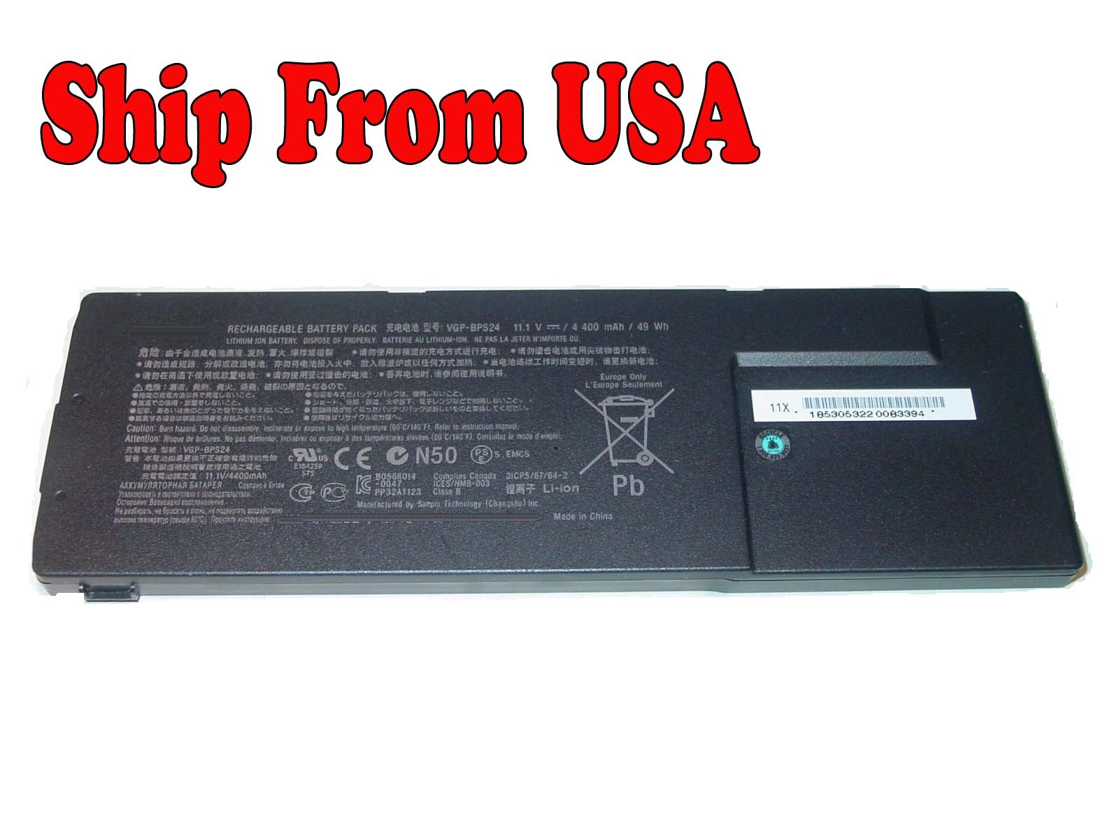 Battery for SONY VPCSD-113T PCG-41215T/41217T/41219T SVS13AA11T SVS13AD1DT SVS15