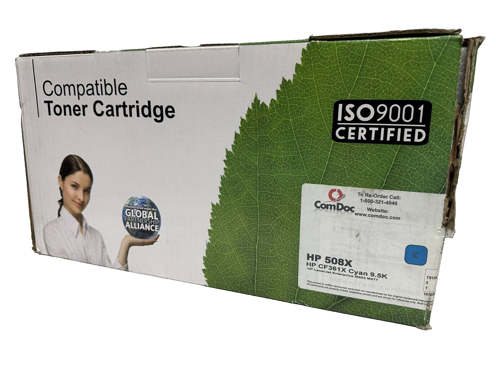 Compatible HP  508X CF361X CYAN  Toner Cartridge Open Box Unsealed Bag