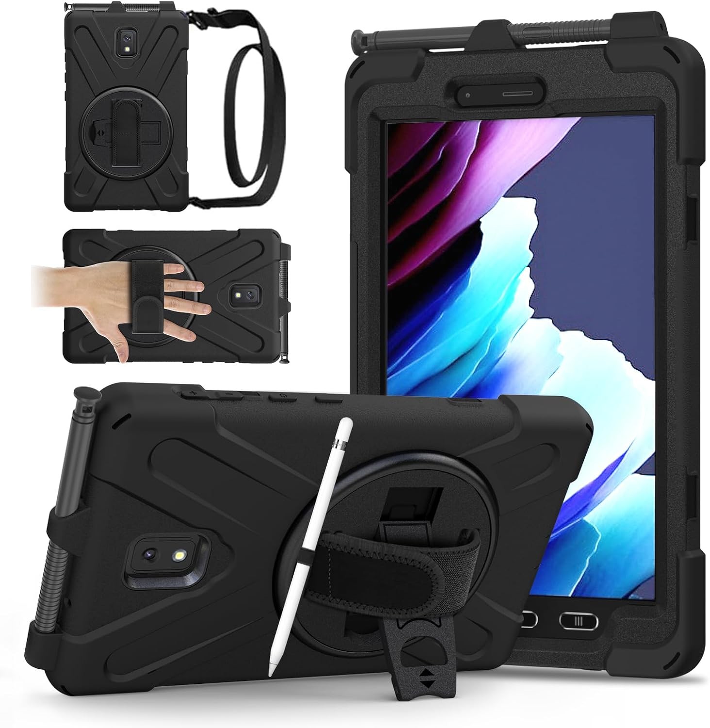 Case for Samsung Galaxy Tab Active3 8.0 - Heavy Duty Rugged Shockproof Cover