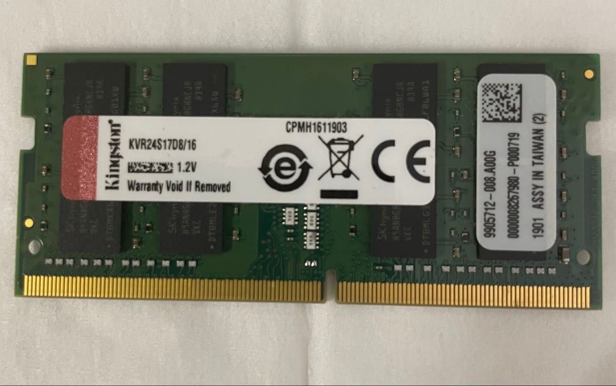 Kingston KVR24S17D8/16 16GB 1.2V Laptop Memory Green