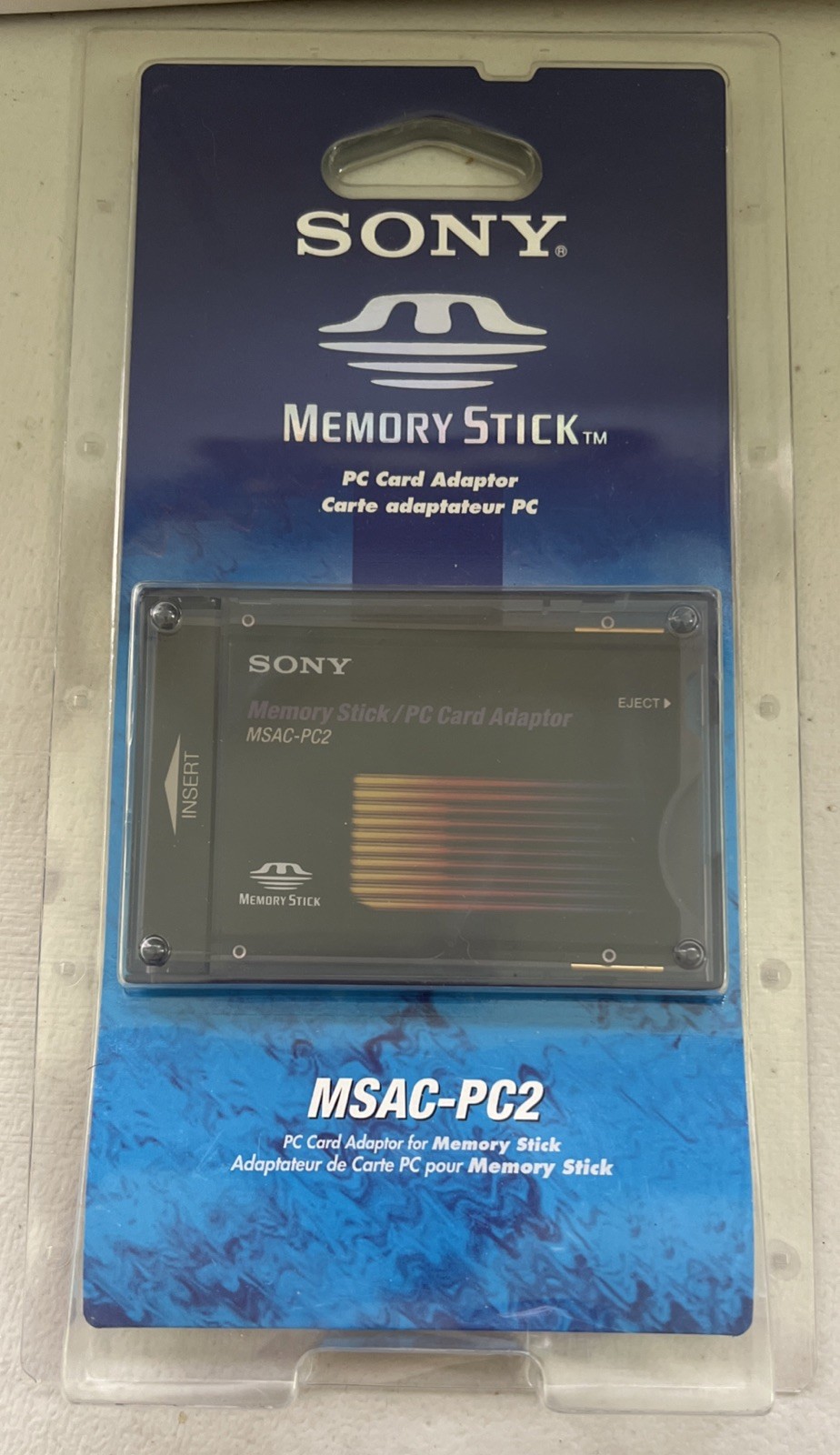 Sony Memory Stick PC Card ADAPTOR- MSAC-PC2- New- Made in Japan