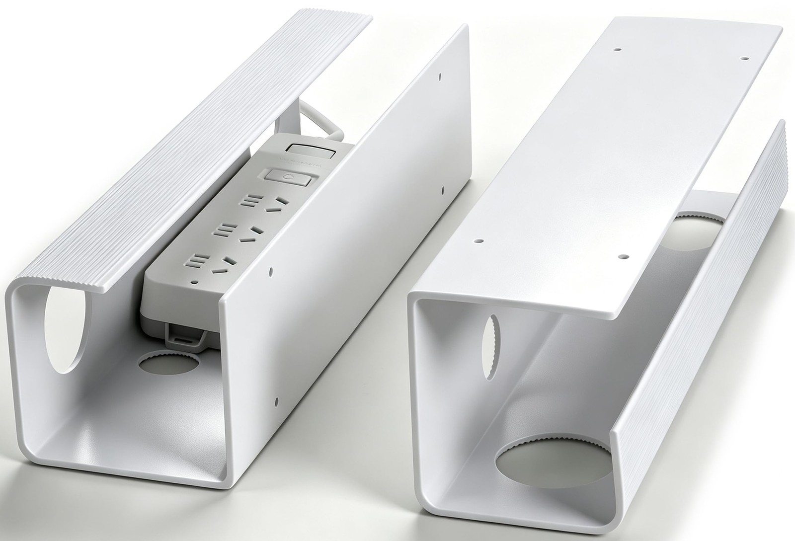 2 Pack Large Capacity Cable Management Tray, Under Desk Cable Tray 31.5in(2X ...