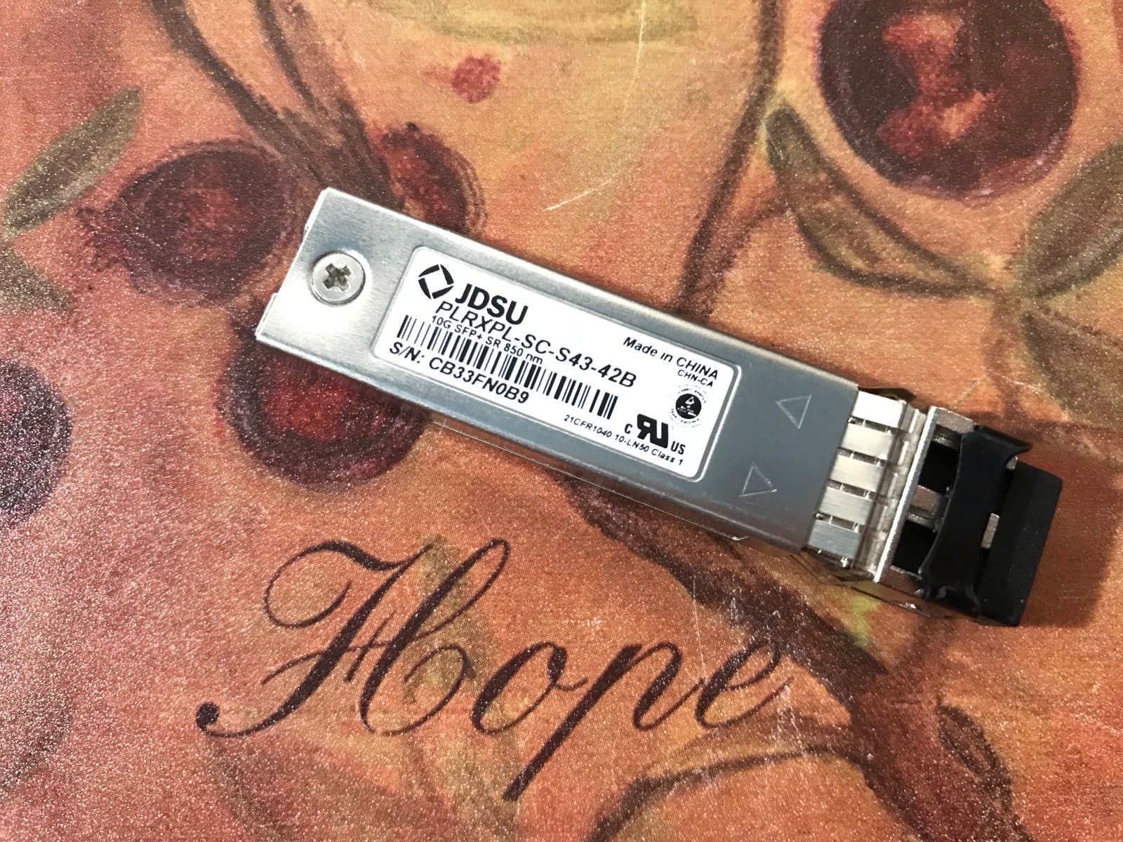 NEW JDSU 10G Ethernet 850nm SFP+ Transceiver 10Gbase-SR 10GB PLRXPL-SC-S43-42B
