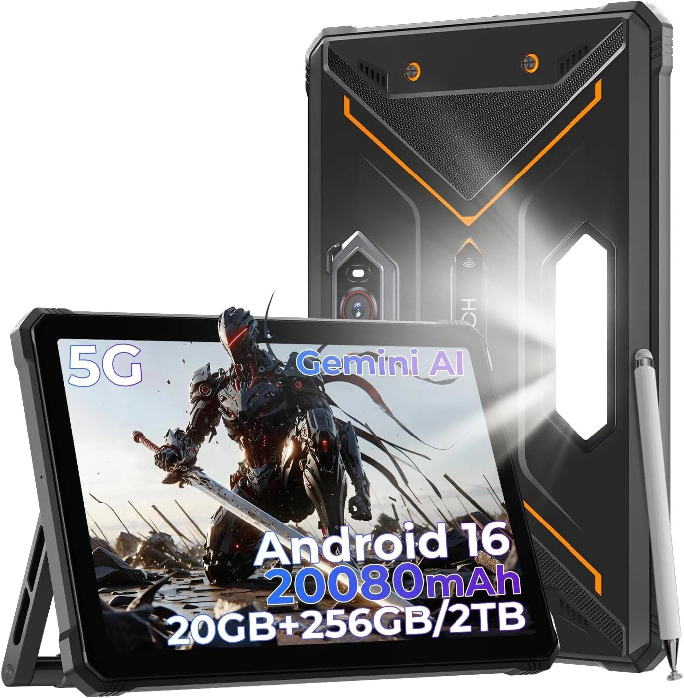 HOTWAV R9 PRO MAX 5G 20080mAh Rugged Tablet with Brackert and Stylus | 20GB+256G