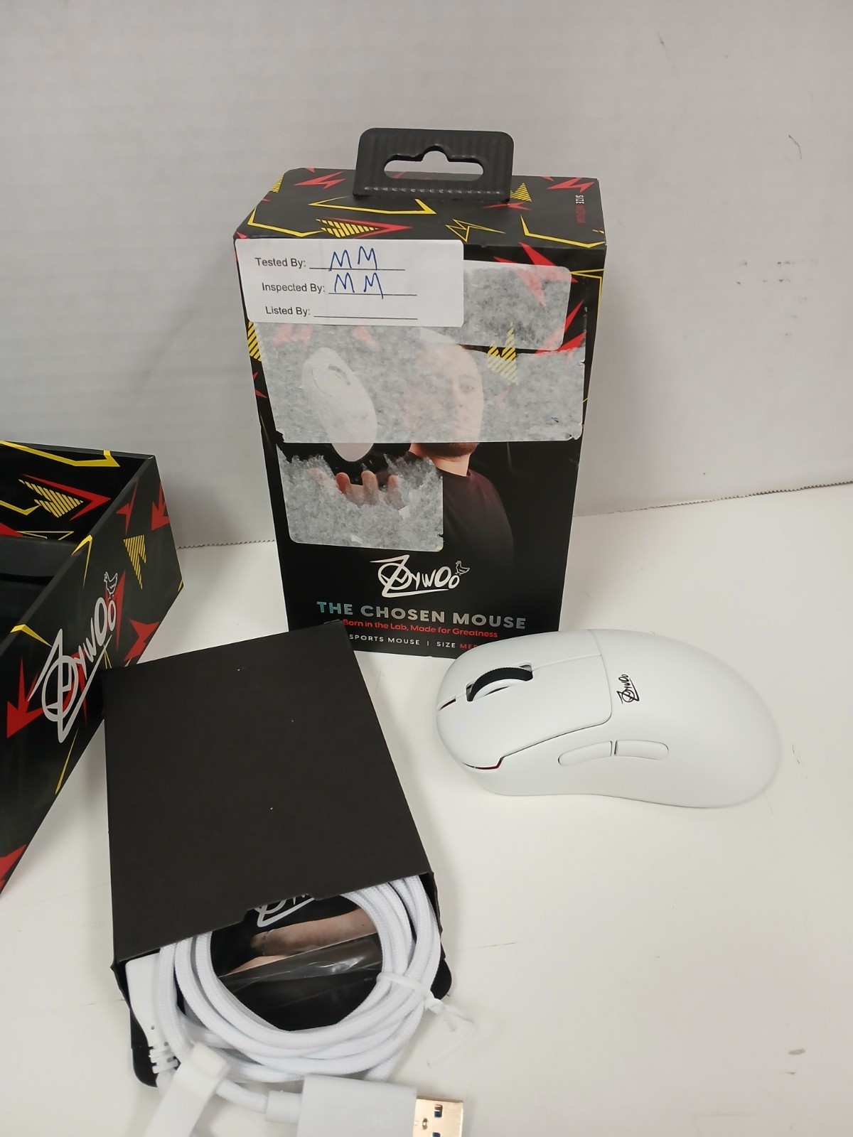 Pulsar ZywOo The Chosen Medium Wireless eSports Gaming Mouse, White *NO DONGLE*