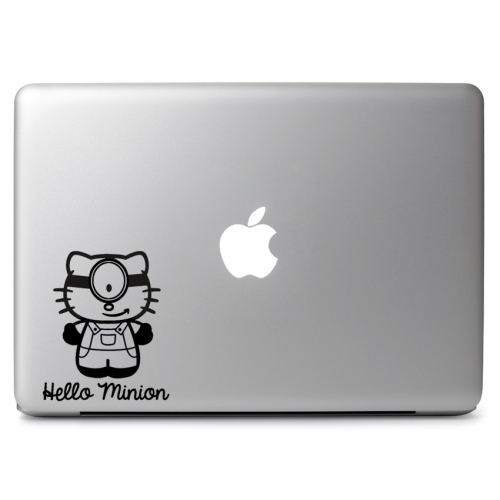 Cute Hello Infused Vinyl Decal Sticker for 11 13 15 17" Macbook Air Pro Laptop