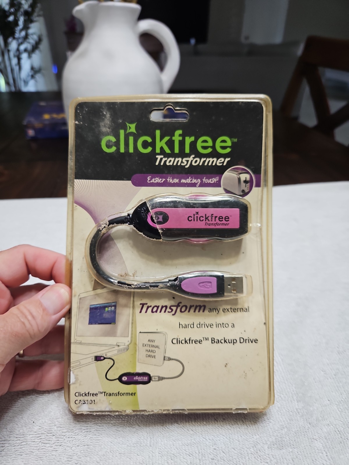Clickfree Transformer CAB101 Backup Drive Transform Any External Hard Drive NEW