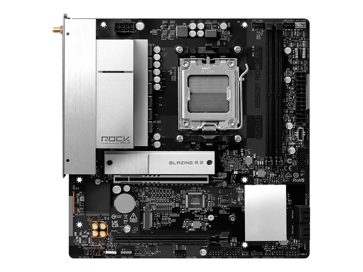ASRock B850M Rock WiFi Micro ATX Socket AM5 AMD B850 Card 90-MXBU70-A0UAYZ