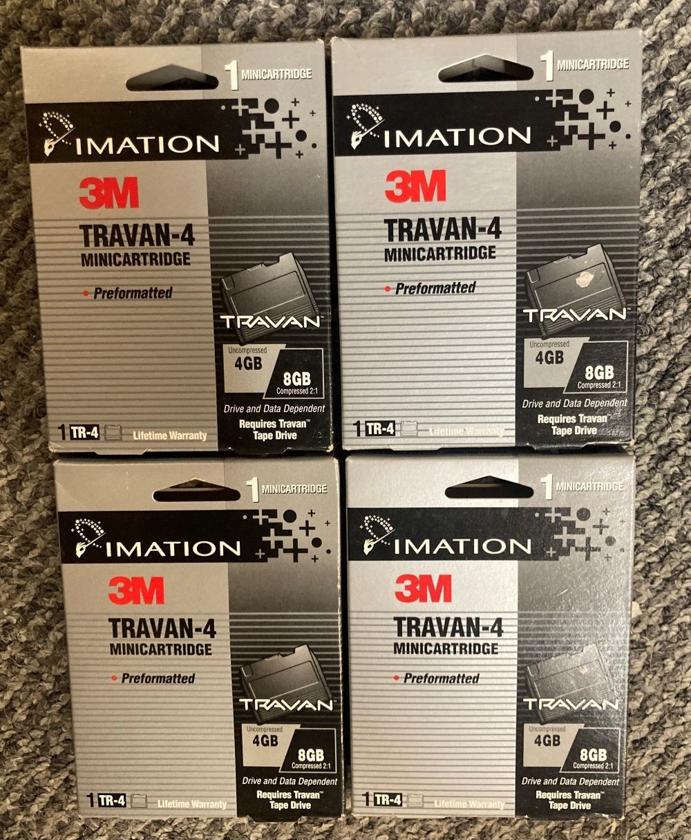 3M IMATION TRAVAN Minicartridge Preformatted 8GB Compressed 4GB Uncompressed NEW