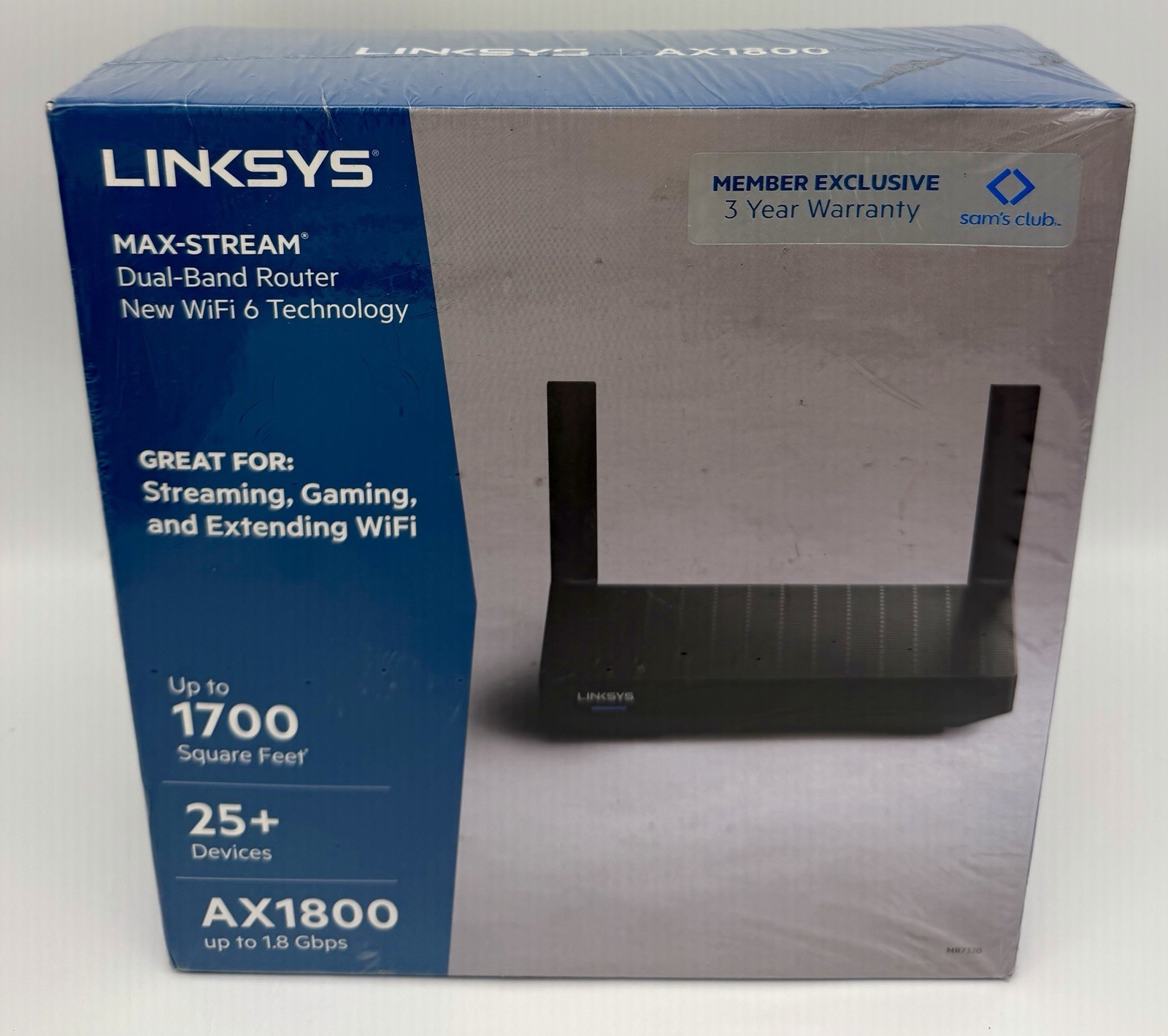 Linksys AX1800 MAX-Stream Dual-Band Mesh Wi-Fi 6 Router MR7320