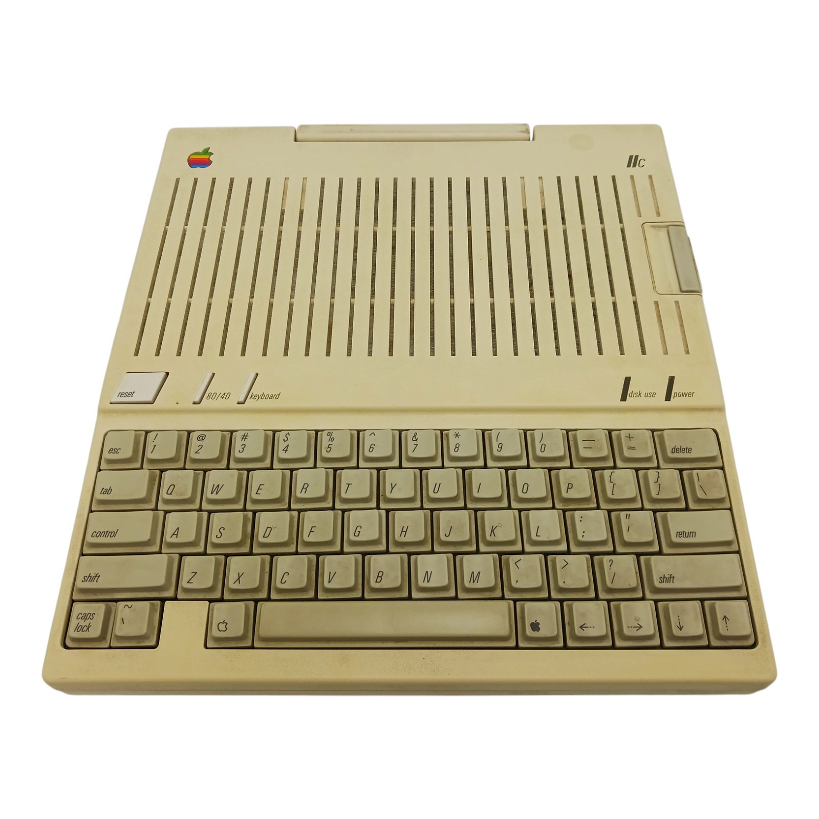 Vintage Apple IIc A2S4000 Personal Computer Keyboard Retro 8-Bit Beige Untested