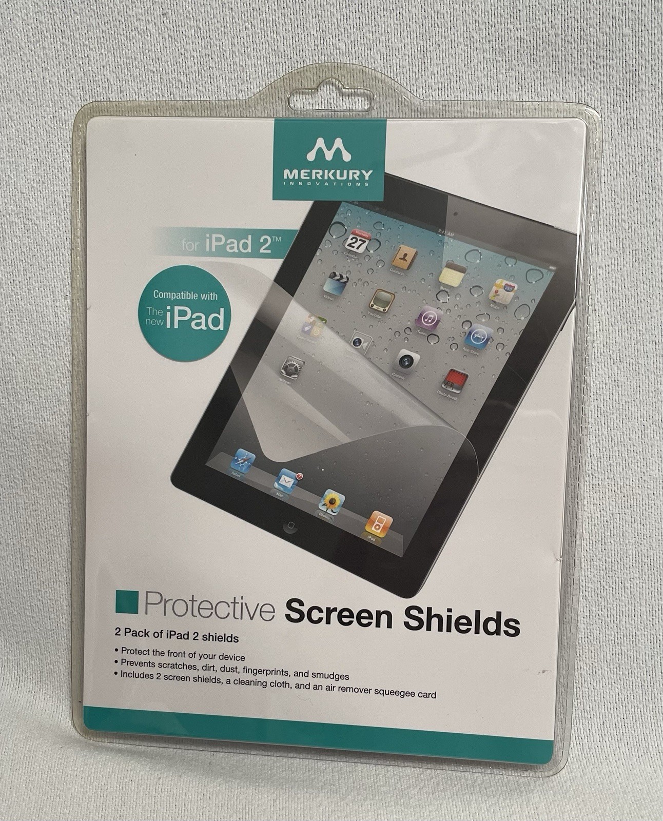 Merkury Innovations Protective Screen Shields 2 Pack 9.7" Screen iPad 2 3 4 Air