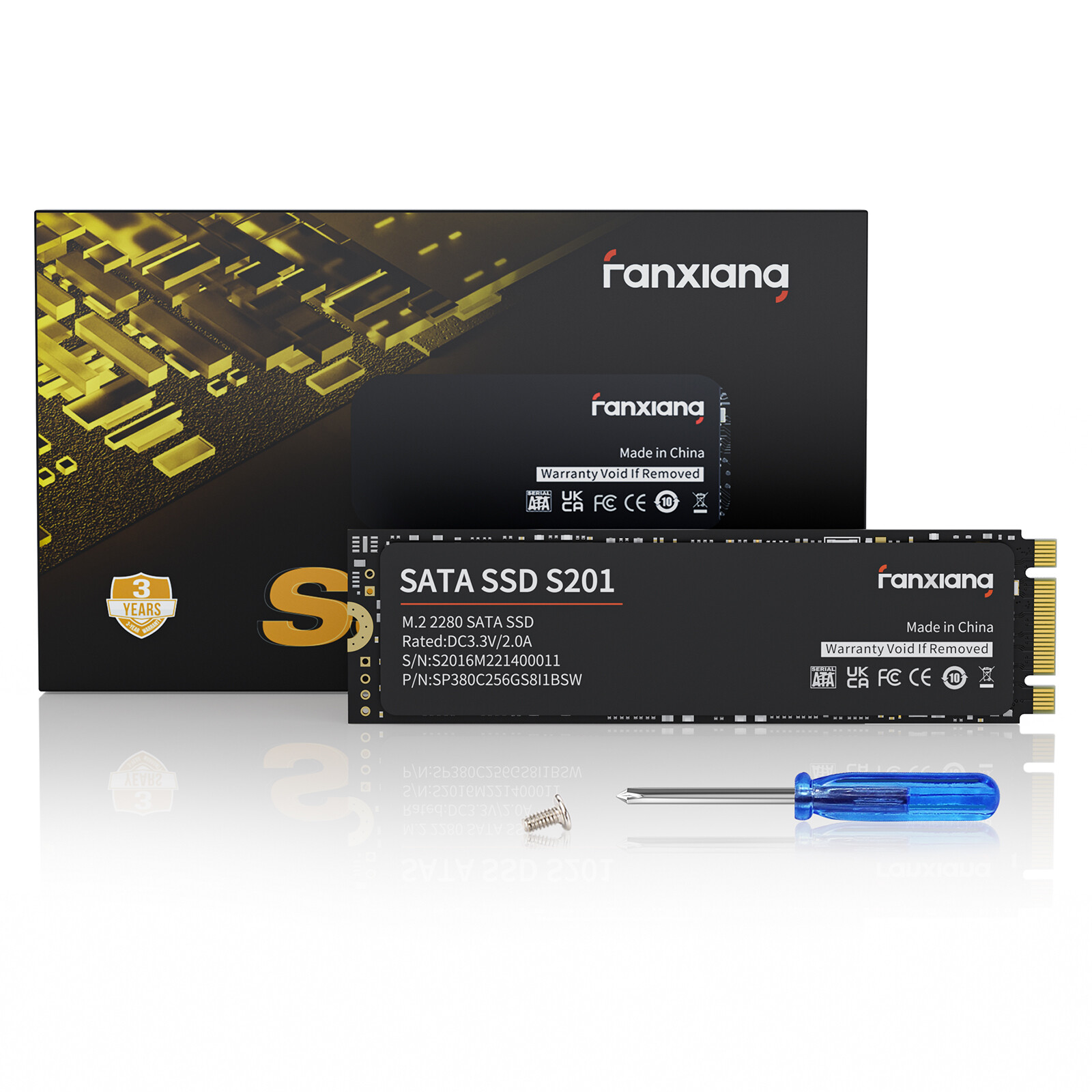 Fanxiang M.2 SATA SSD 256GB 512GB 1TB 2TB Hard Drive W/SLC Cache 3D TLC Lot