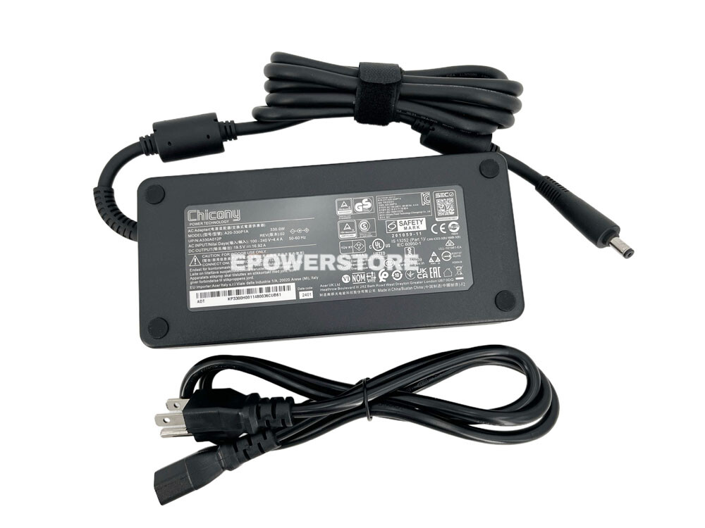 Original 330W AC Adapter Charger For Acer Predator Helios 18 N23Q2 PH18-71-93CJ