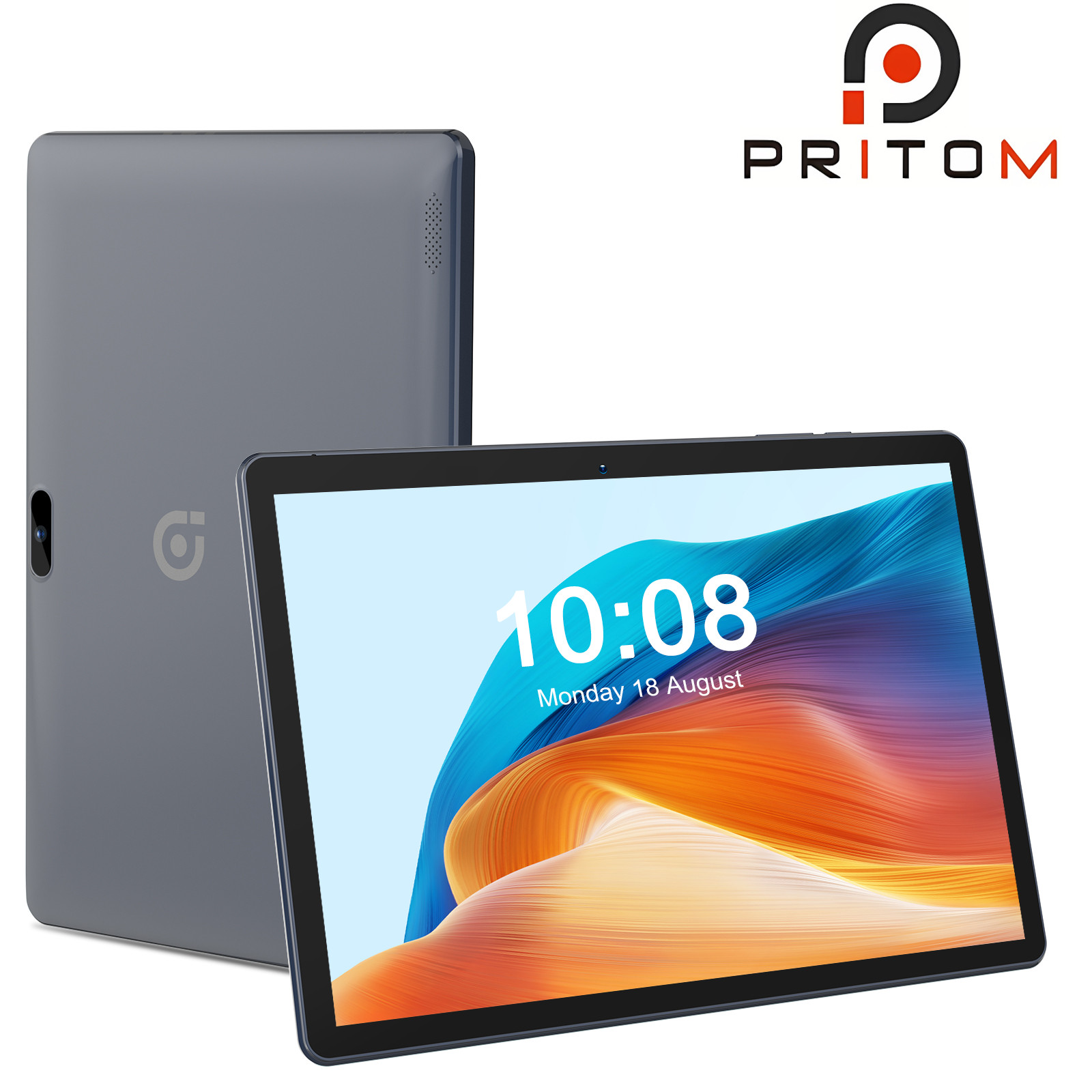 PRITOM 5000mAH Android Tablet PC Pad 10 inch 64GB ROM Quad Core Expandable Wifi