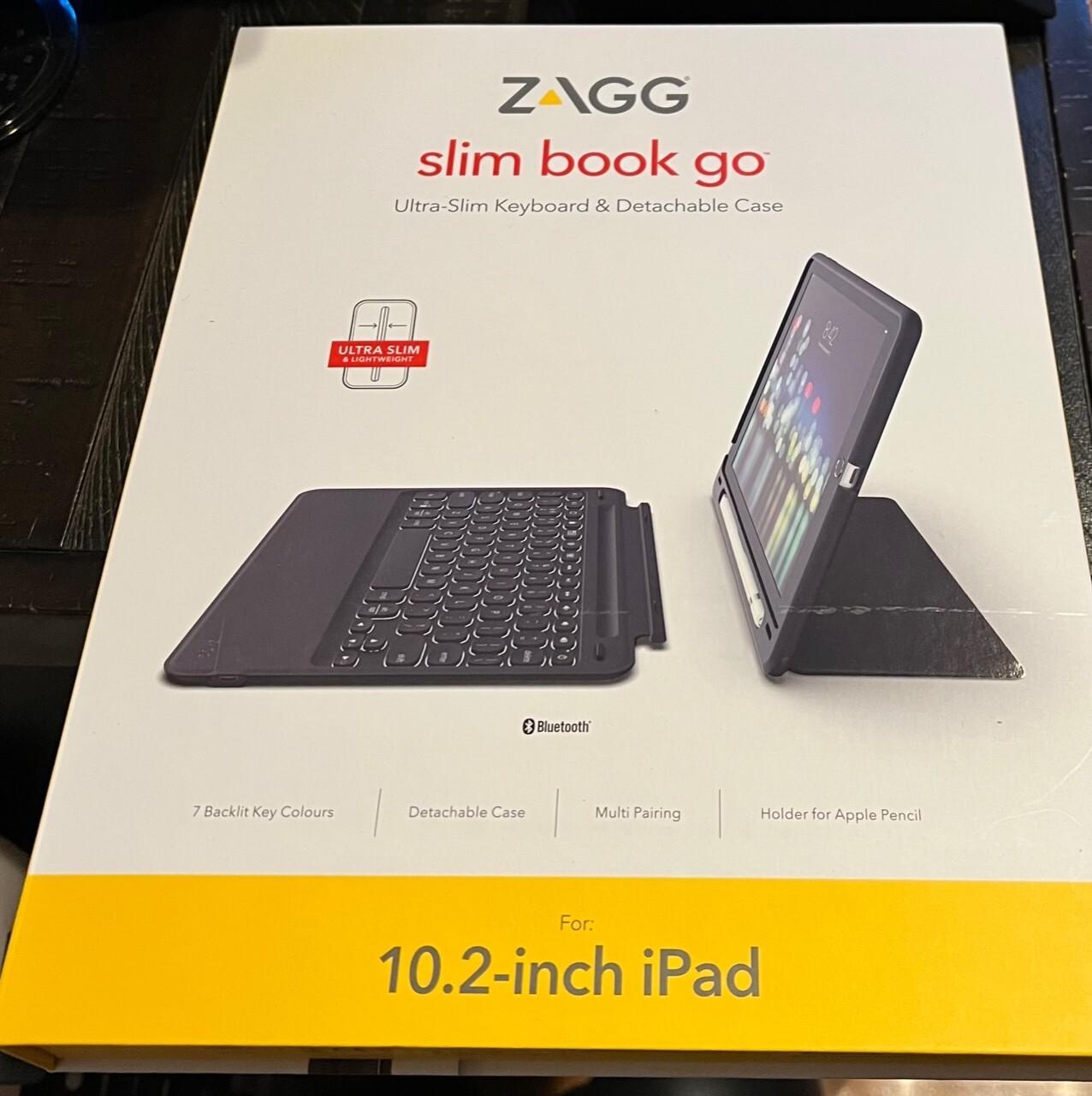NEW ZAGG SLIM BOOK GO BLUETOOTH KEYBOARD CASE FOR IPAD 10.2'' 7TH 8TH 9TH GEN