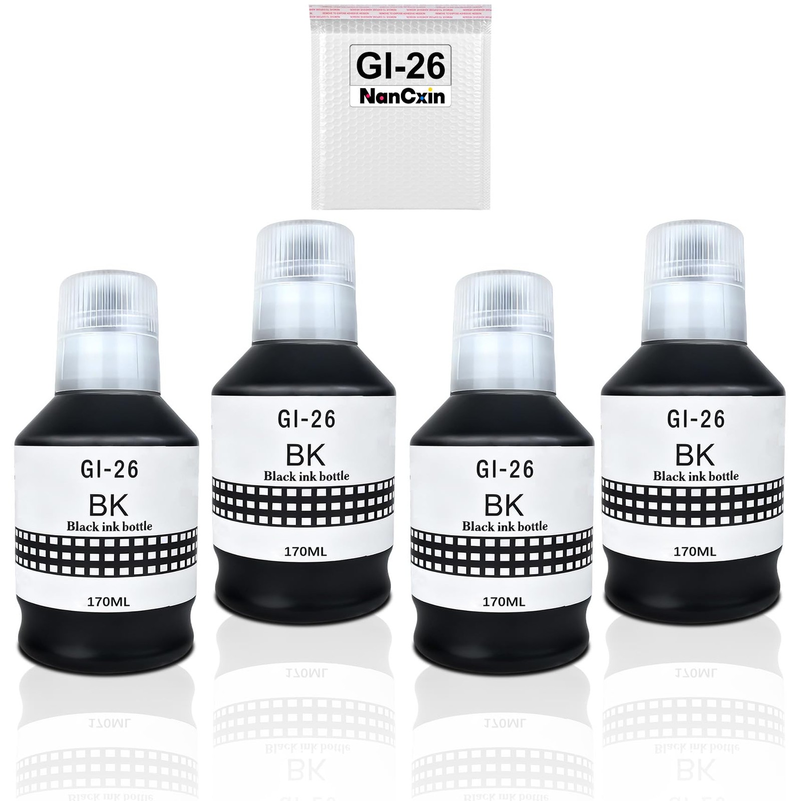 Black Ink Bottles GI26 GI26 Compatible Refill
