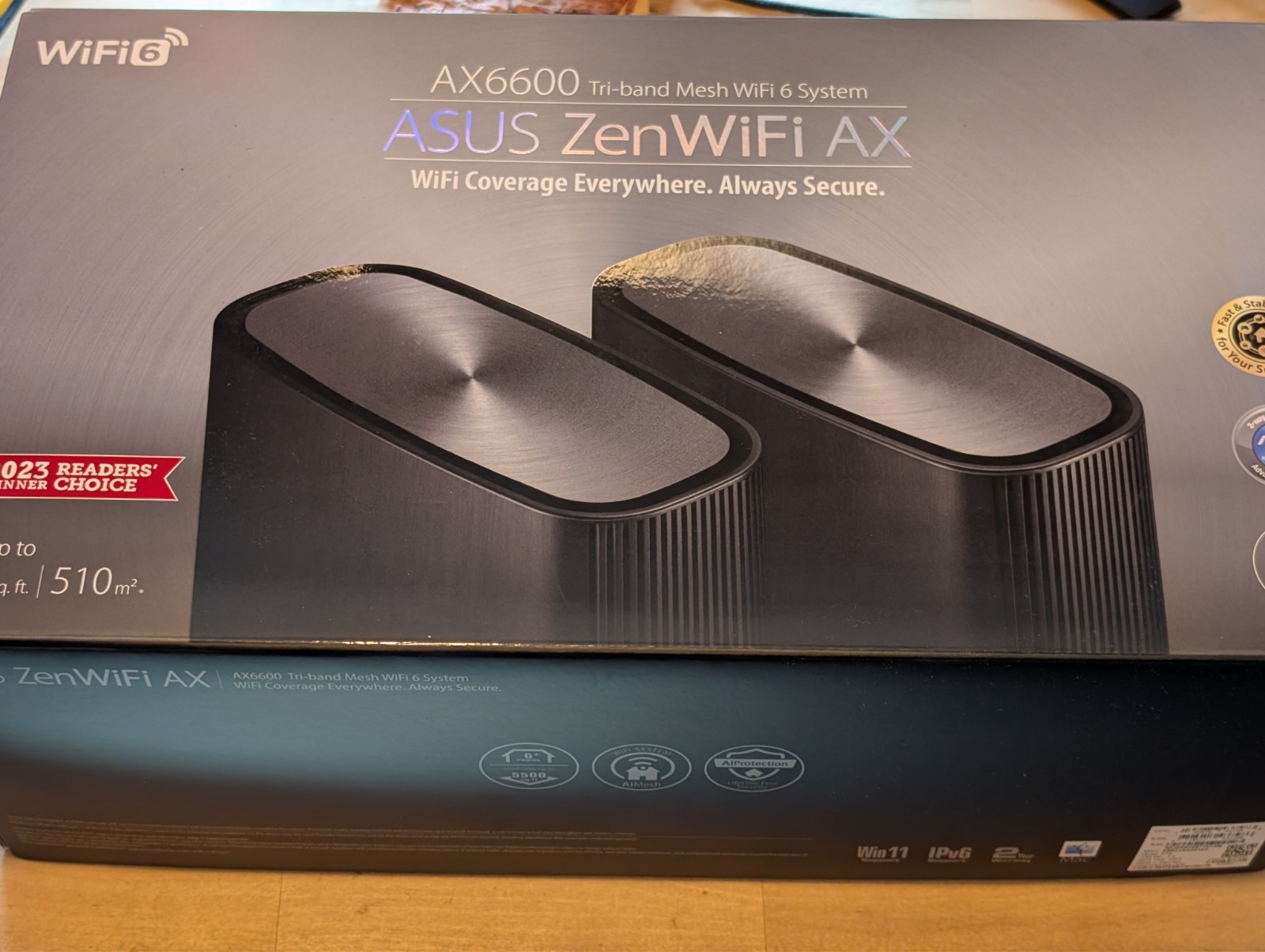 ASUS ZenWiFi AX6600 Tri-Band Mesh WiFi 6 System (XT8 1PK) NEW IN BOX