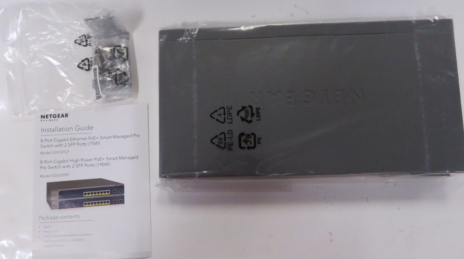 Netgear GS510TPP-100NAS 8-Port Gigabit PoE+ Smart Switch w/ 2 SFP 190W – Used