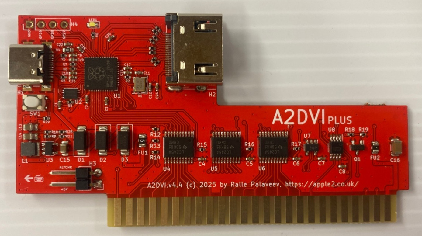 A2DVI PLUS v4.4 Apple II II+ IIe Digital Video Card HDMI