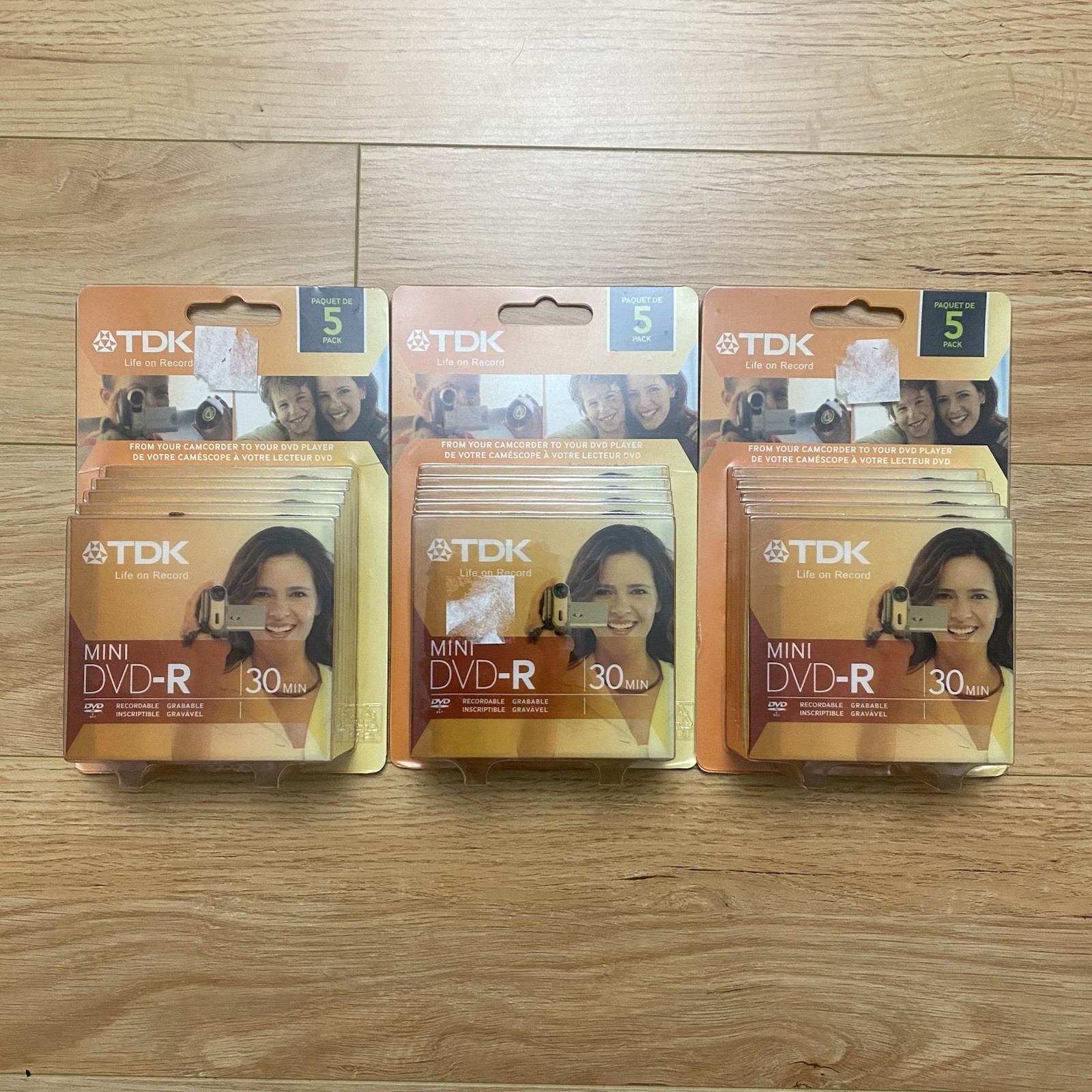 TDK Mini DVD-R Pack Of 5 x 3 Bundle Recordable New