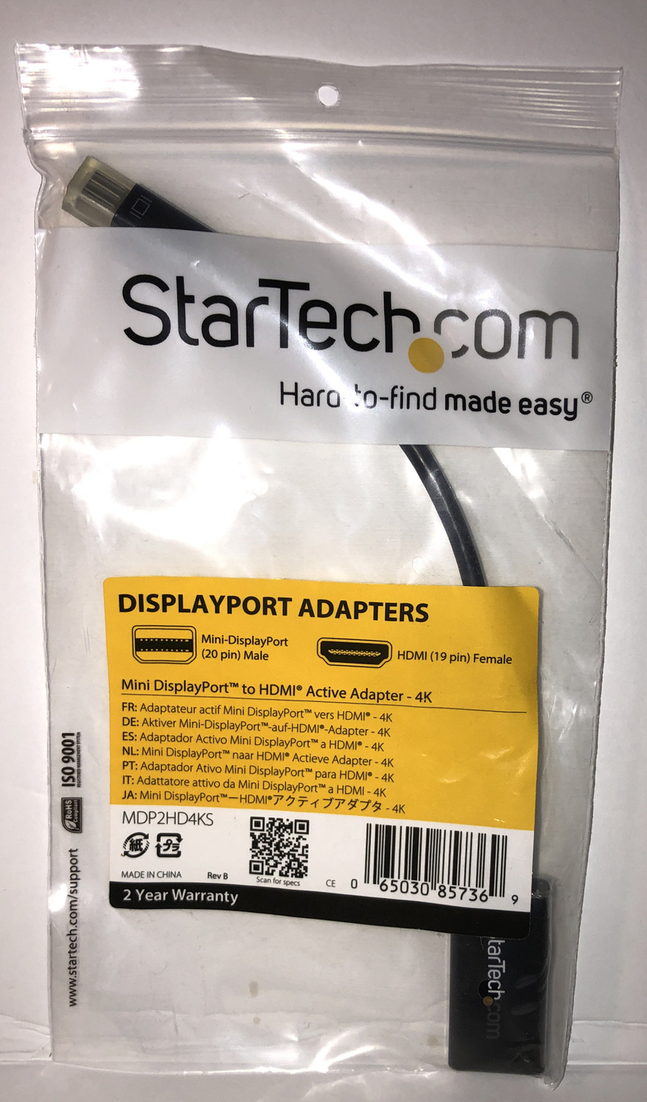 STARTECH.COM MDP2HD4KS MDP 1.2 TO HDMI ADAPTER MINI