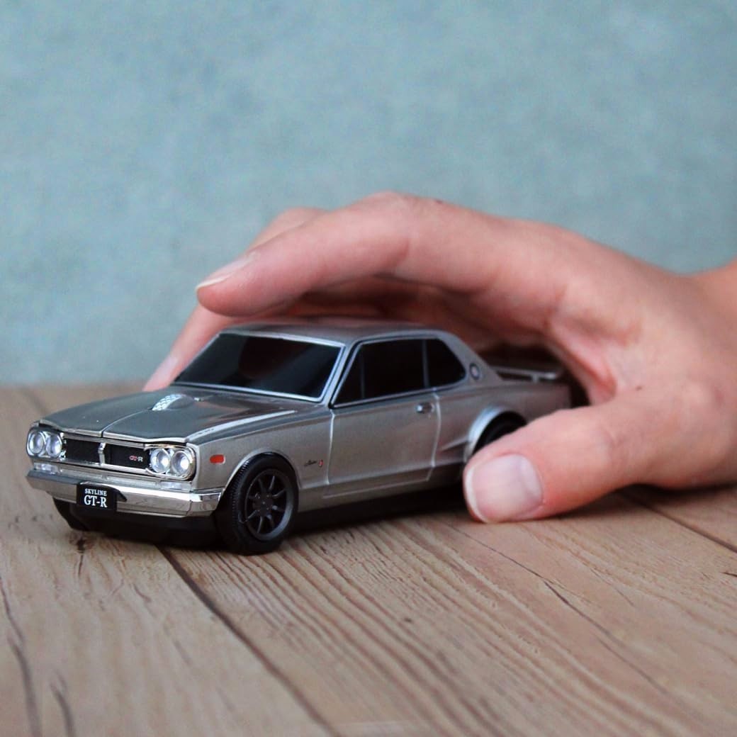 Nissan Skyline 2000 GT-R Hakosuka Wireless Bluetooth Mouse Silver JDM NEW