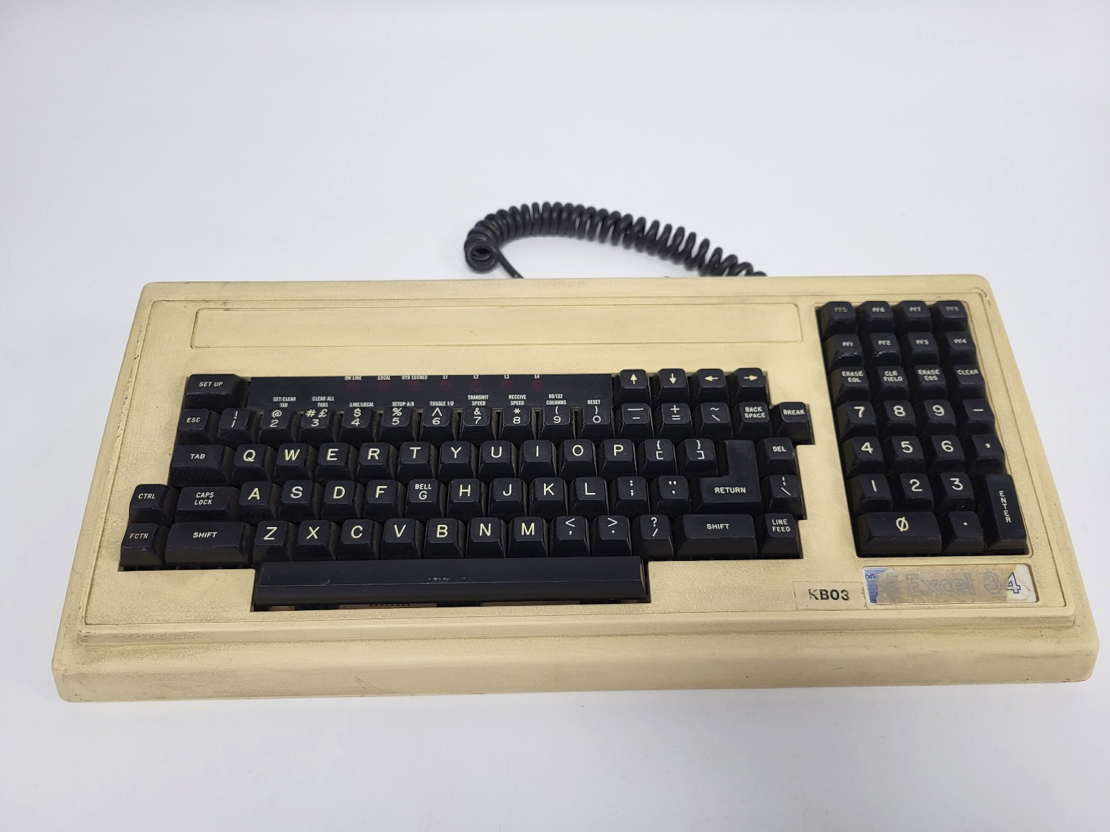 Vintage 1980s Datamedia Keyboard for Excel 34 Terminal Hi-Tek/Stackpole Plunger