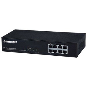 Intellinet Network Solutions 8-Port Fast Ethernet PoE+ Switch, 140 Watt Power