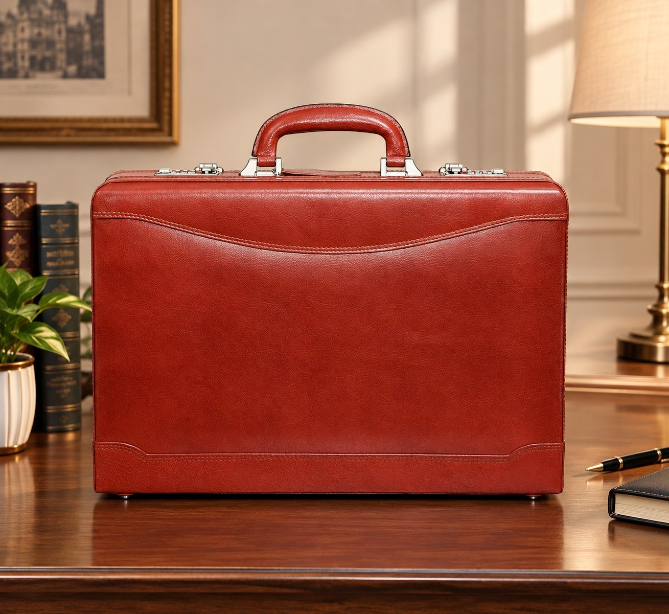 Tayib Genuine Leather Briefcase Laptop Compartment Expandable Features...
