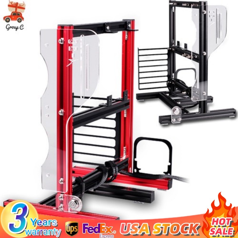 Red DIY ITX ATX MATX PC Frame Test Bench Open Air Case Water Cooling Fan Chassic