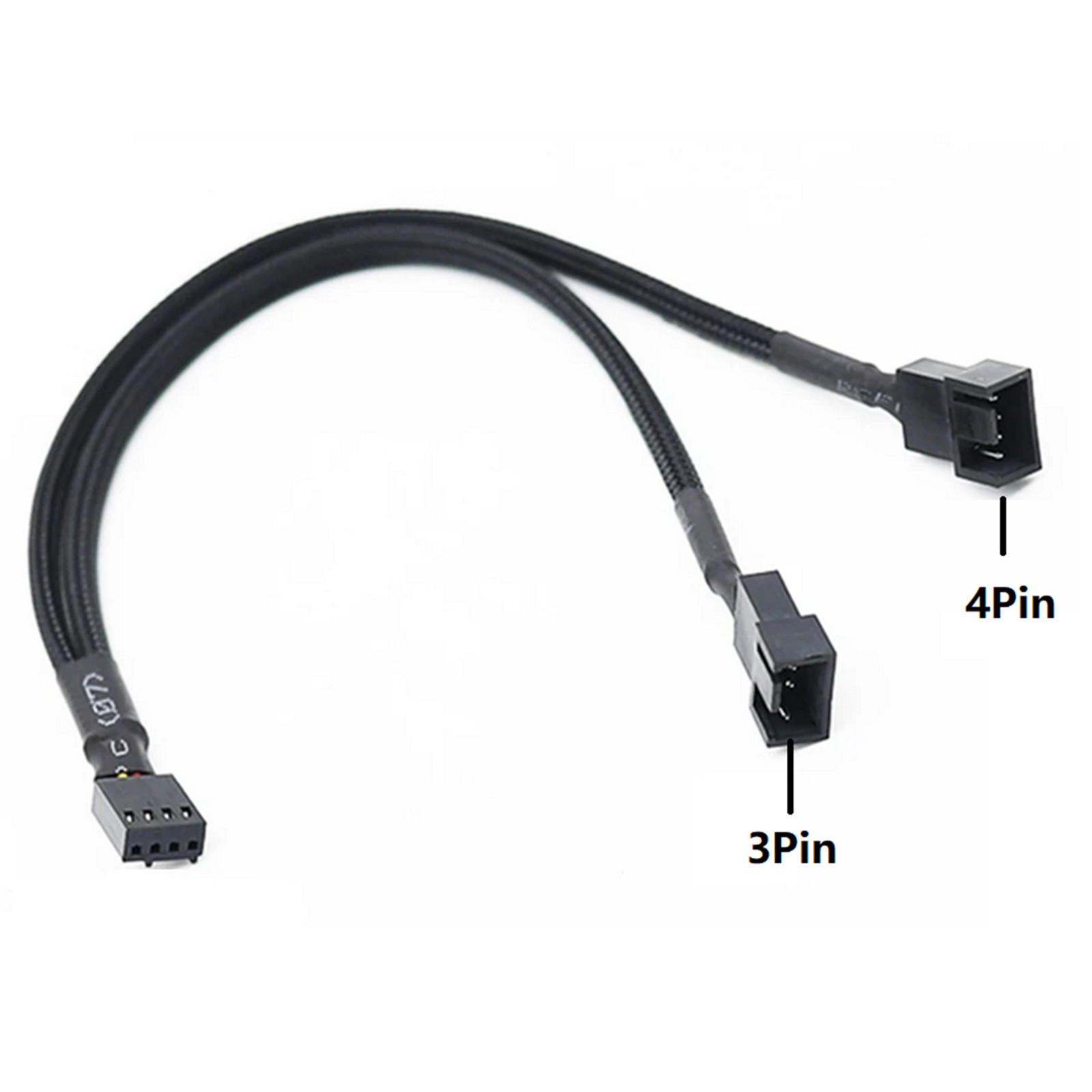 27cm 4 Pin 1 to 2 Way PWM Case PC Fan Splitter Cable Hub Power Adapter
