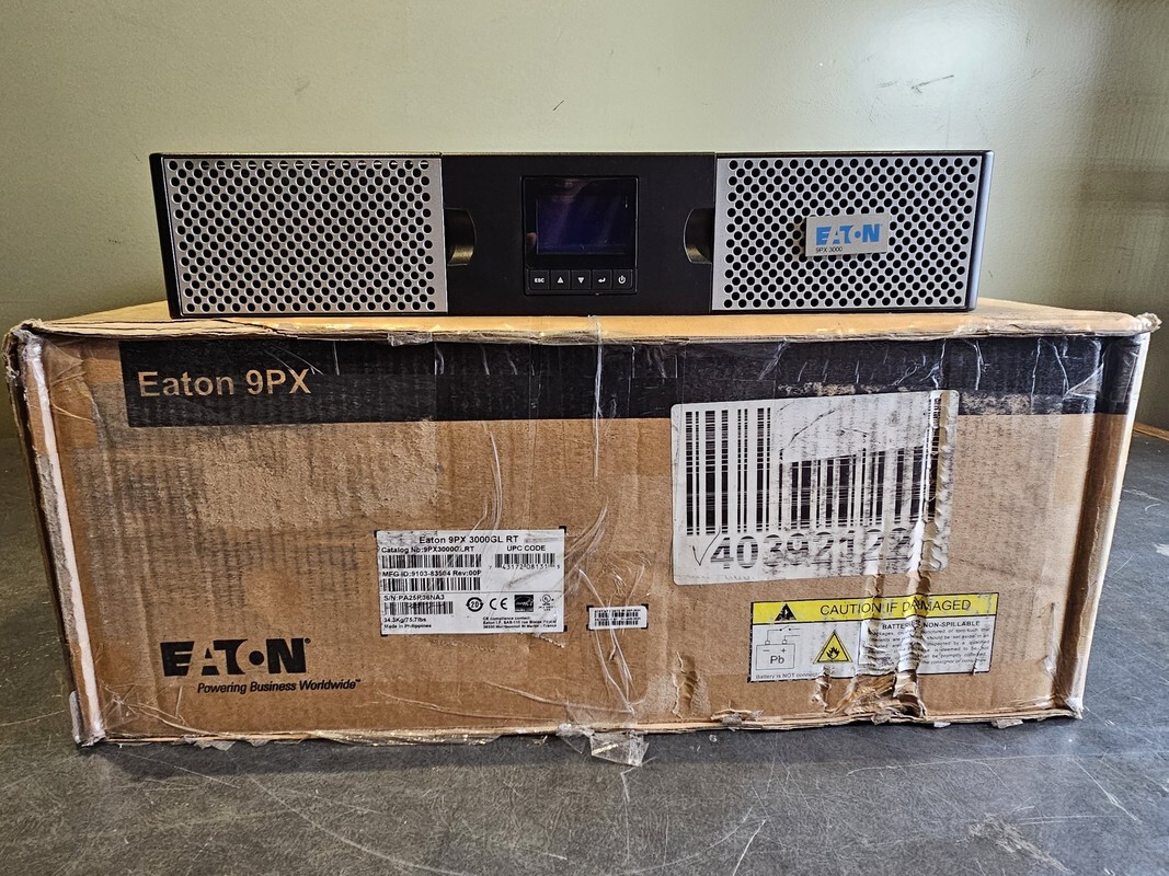 EATON 9PX UPS 3000 VA 9PX3000GLRT L6-20P INPUT/OUTPUTS 2 L6-20R 1 L6-30R 208V