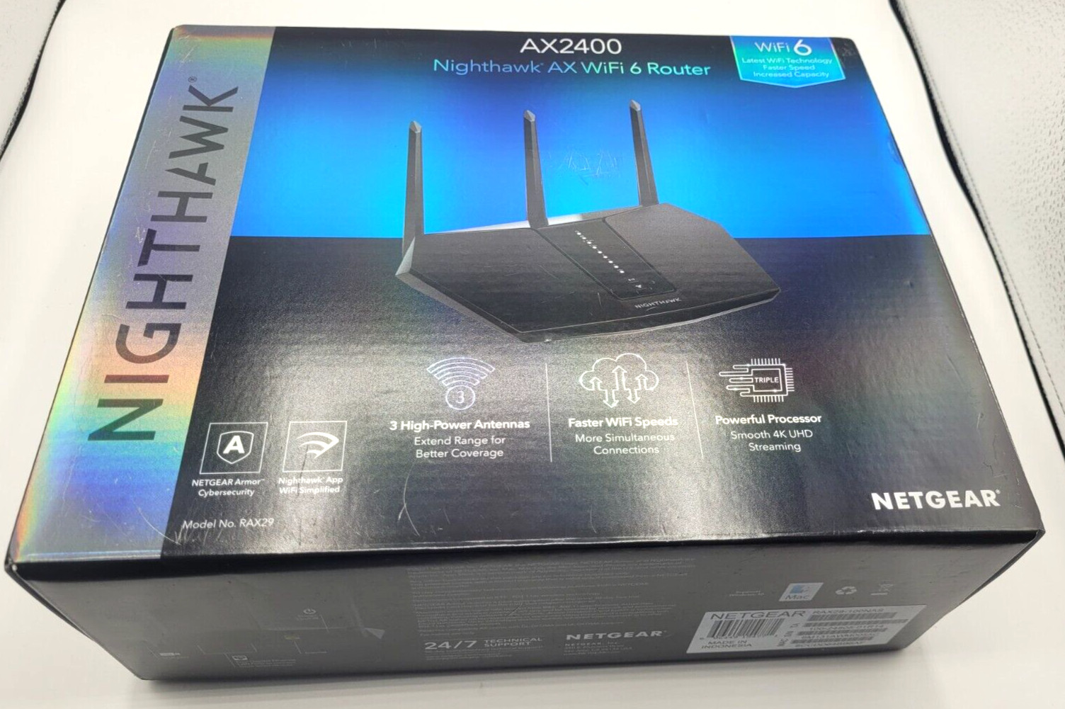 Netgear Nighthawk AX2400 5-Stream WiFi 6 Router RAX29-100NAS