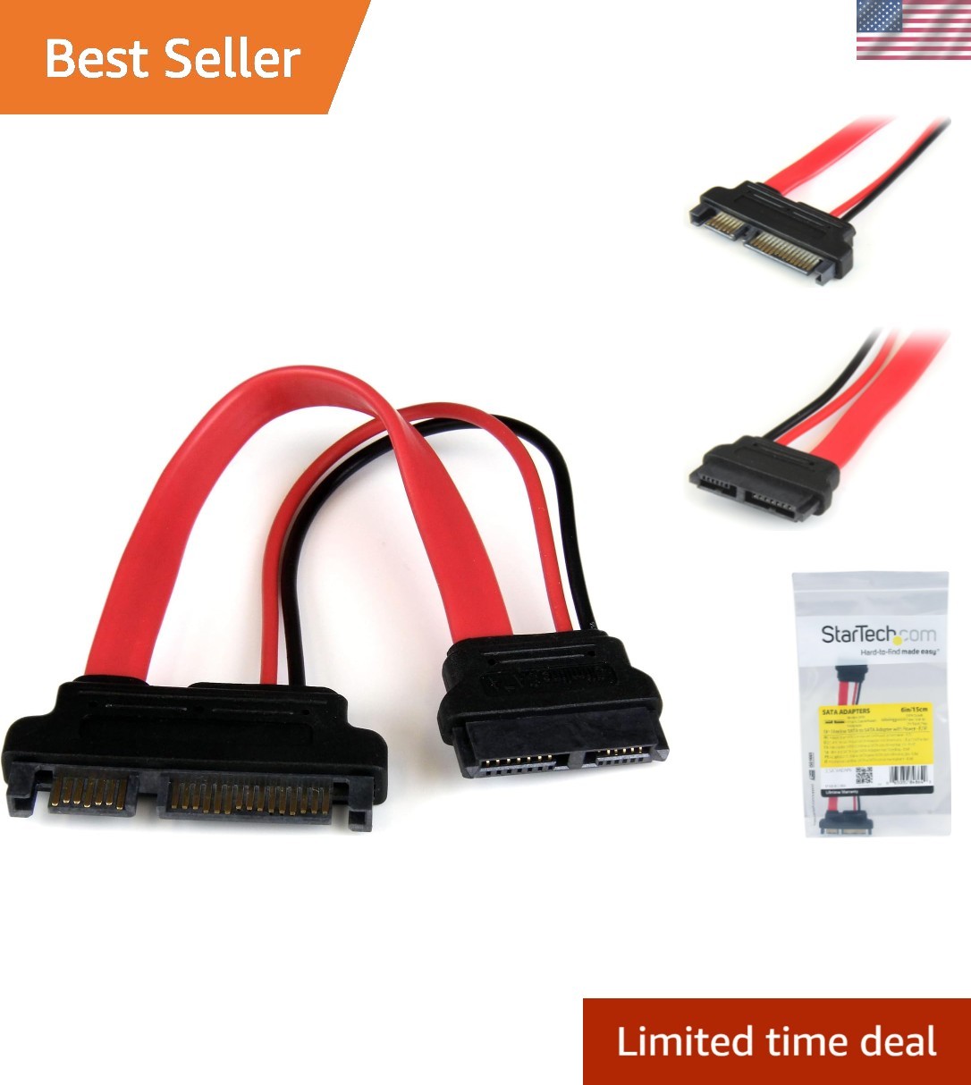 StarTech 6in Slimline SATA to SATA Adapter with Power