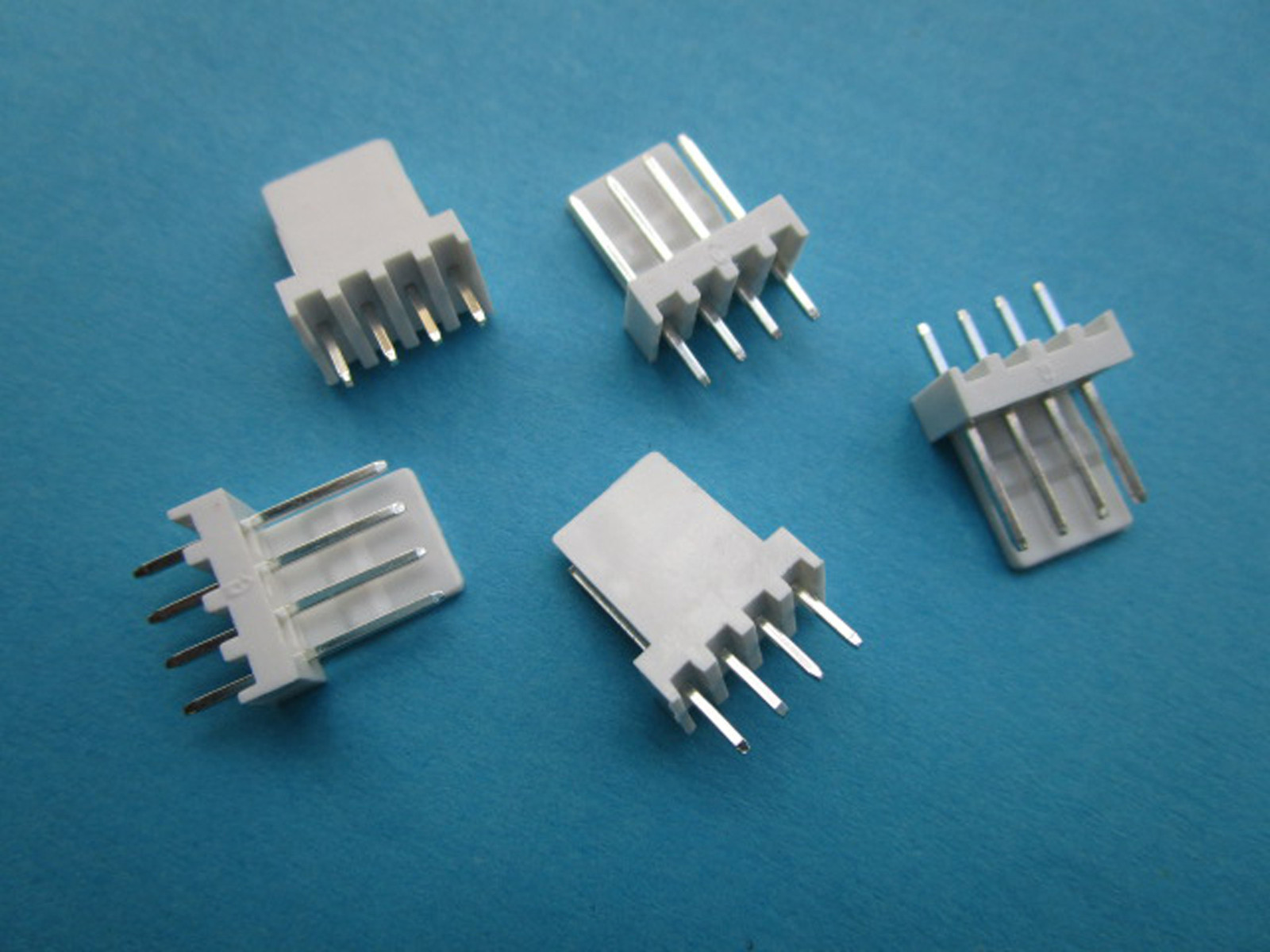 100 pcs 2510 Pitch 2.54mm 4 Pin Male Plug Connector Straight pin New