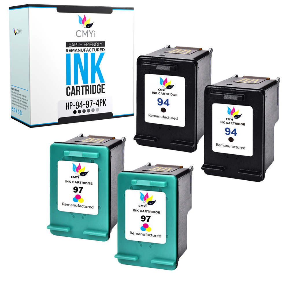 2 PK Replacement Ink Cartridges for HP 94 97 Black Tri-Color Cartridge Combo