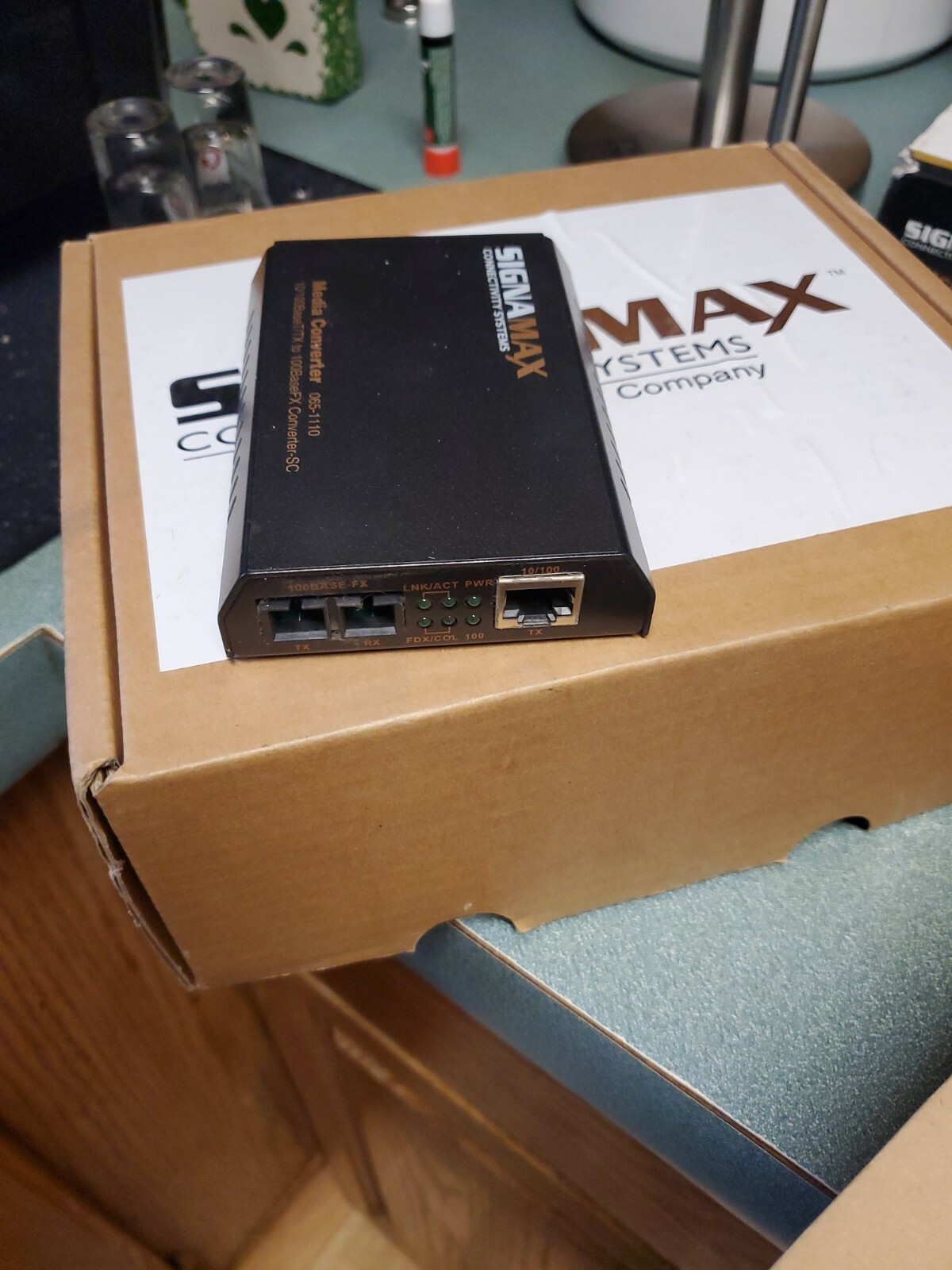 New Signamax 10/100BaseT/TX to 100BaseFX Media Converter SC Singlemode 40km Span