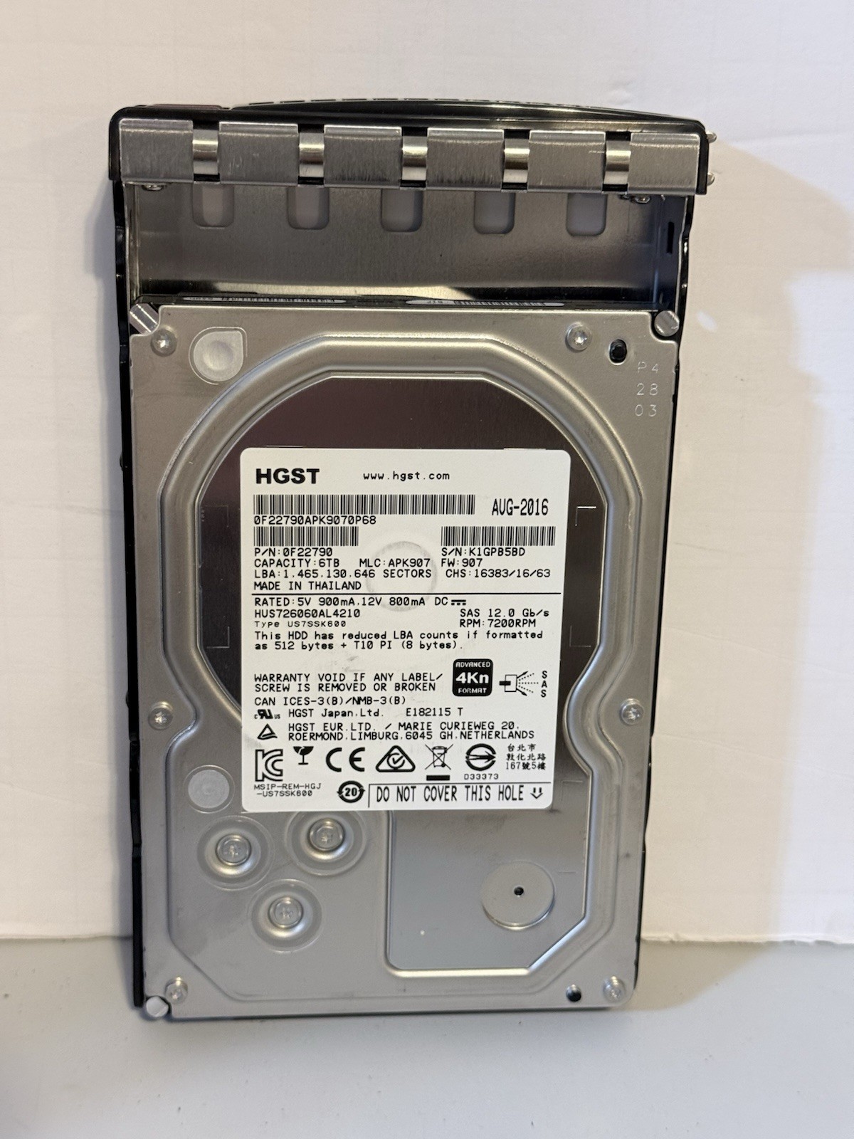 ✔️ NIMBLE ✔️ SP-HDD-6TB 💥6Tb 3.5" 7.2K SAS HDD w/frame 💥WIPED 💥FREE SHIPPING