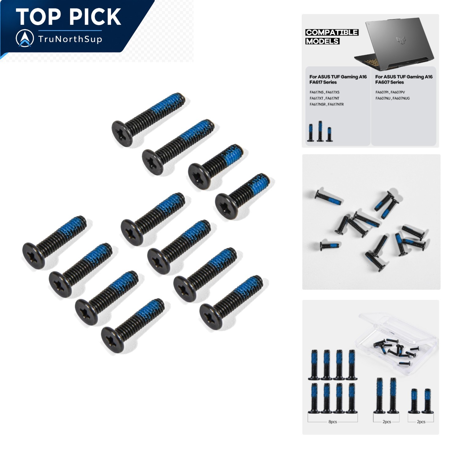 ASUS TUF Gaming A16 FA617 FA607 Bottom Base Screws 12 Pack Replacement Kit