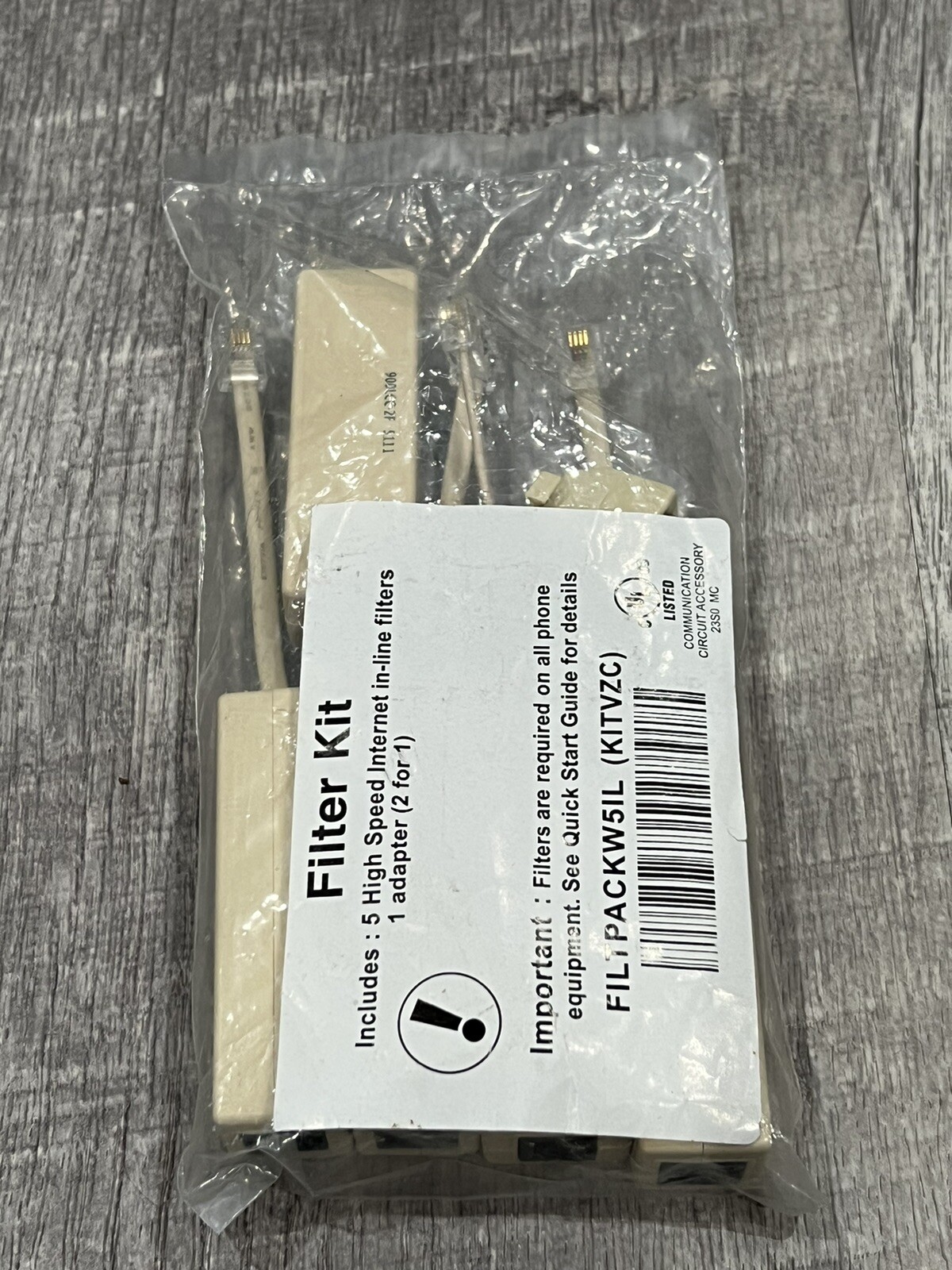 NIP 5 Suttle Phone High Speed Internet In Line Filters Kit FILTPACKW5IL (KITVZC)