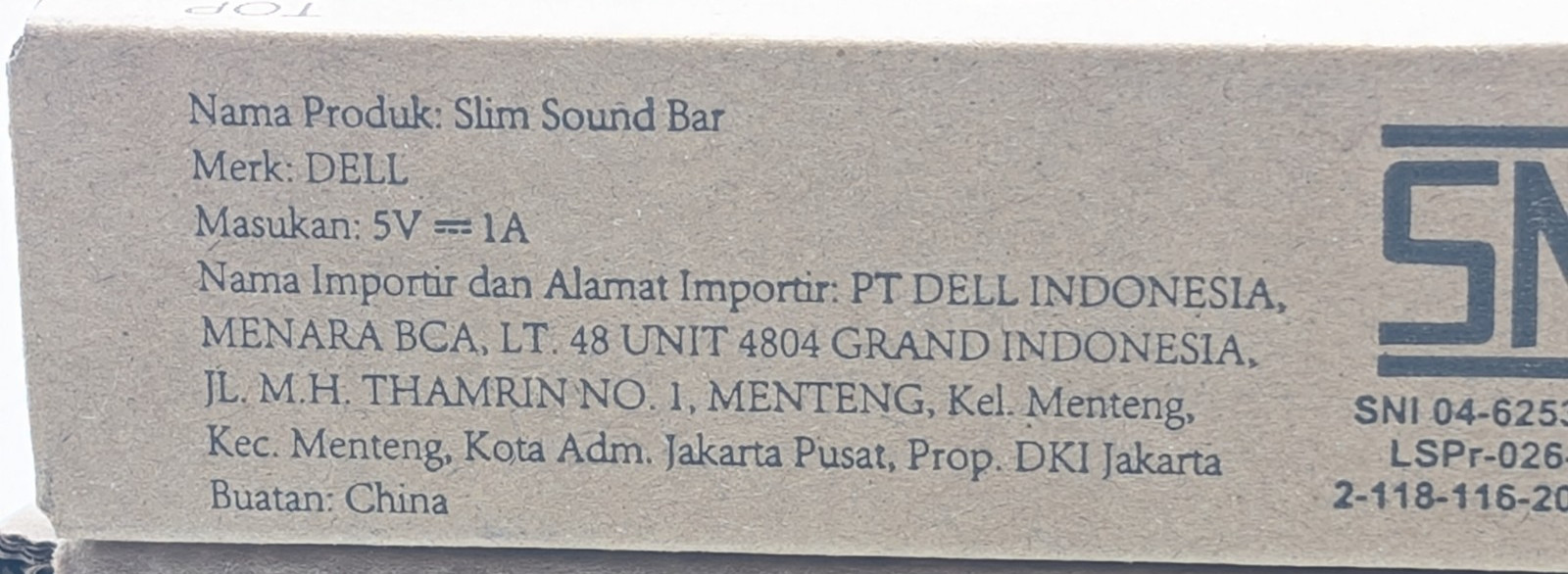 GENUINE DELL USB Slim Soundbar - SB521A