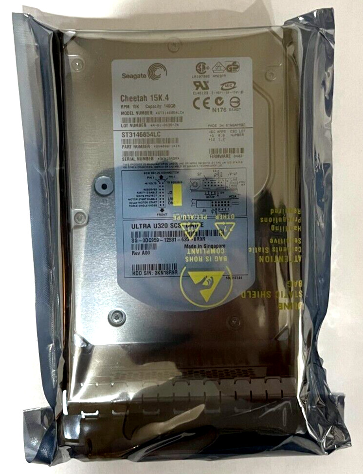 Dell Seagate Cheetah 15K.4 Ultra320 SCSI 146GB 15K 3.5" HDD ST3146854LC w/ Caddy