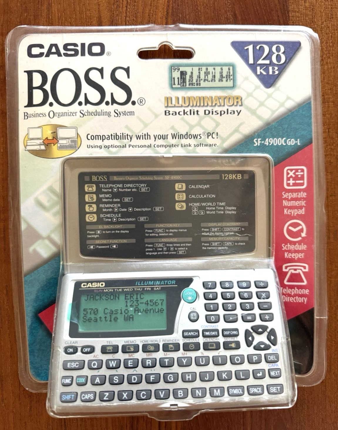 Casio BOSS SF 4900C GD-L  128KB Business Organizer Vintage Sealed & NEW