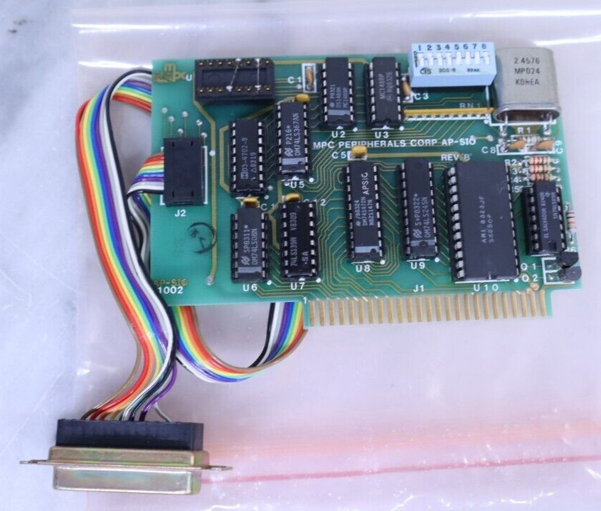Nice Used Vintage Apple II Communication Card MPC AP-SIO 6850 - Printers & More