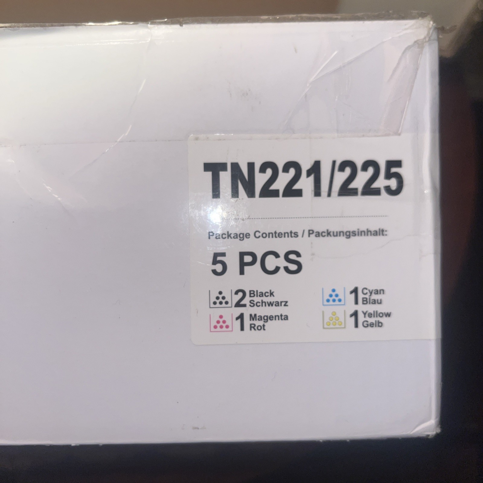 5 Pk Toner & Drum FOR BROTHER TN-221 TN-225 TN225 BK C M Y DR-221CL MFC-9340CDW