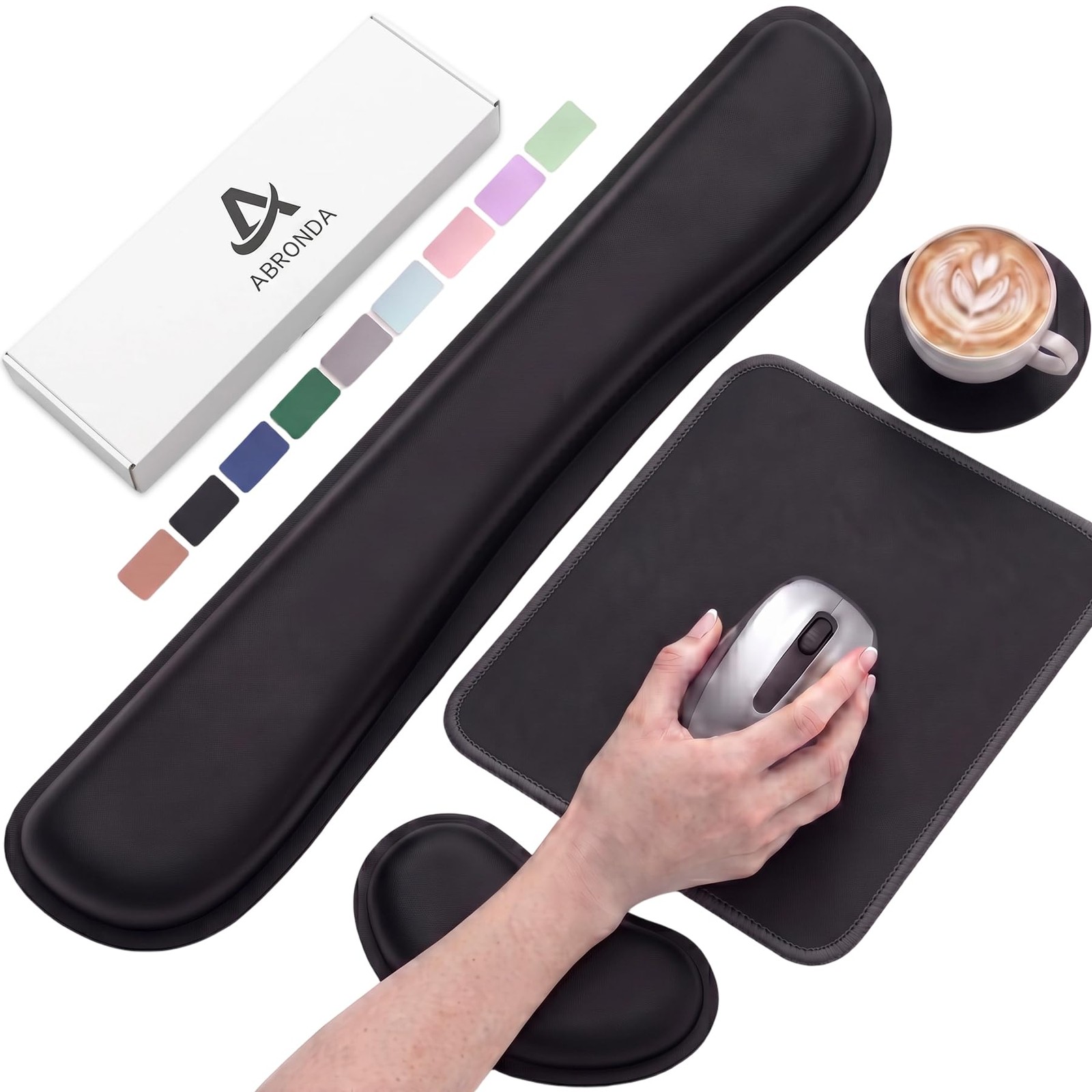Office Ergonomic Memory Foam Computer Mouse and Keyboard Wrist Rest pad Support