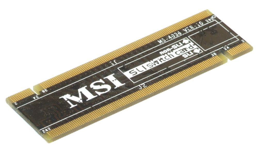 MSI MS-4036 SLI Dual Video Selector Switch Card/Card SLI/Non-SLI K8N Platinum