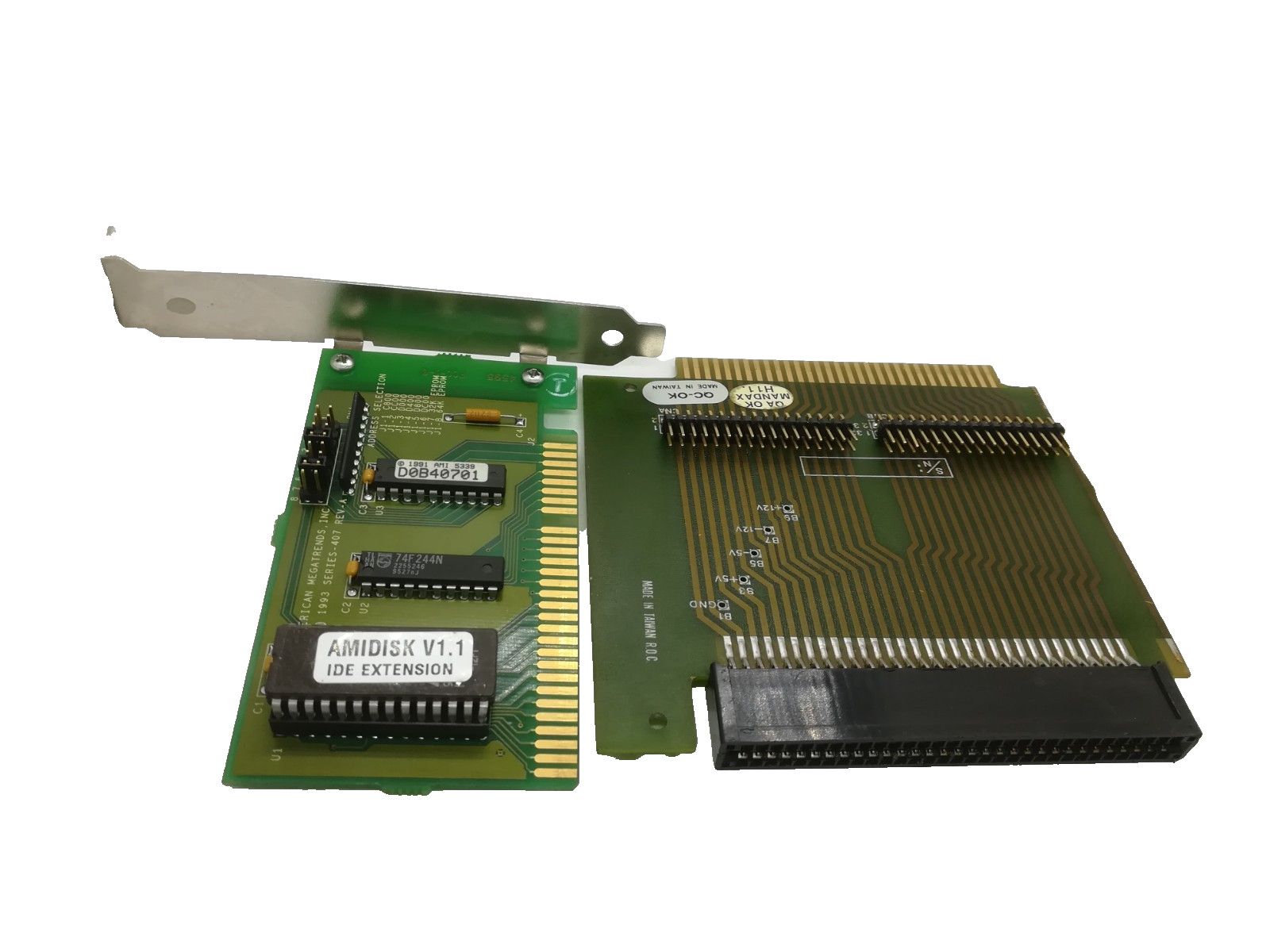 AMERICAN MEGATRENDS SERIES-407 AMIDISK V1.1 IDE EXTENSION BOARD 8 BIT ISA#GK13571