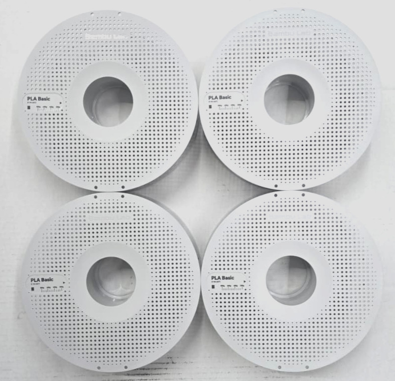Set of 4 Bambu Lab Reusable Filament Spool – Light Gray – AMS Compatible